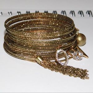 16 piece gold colored bracelet